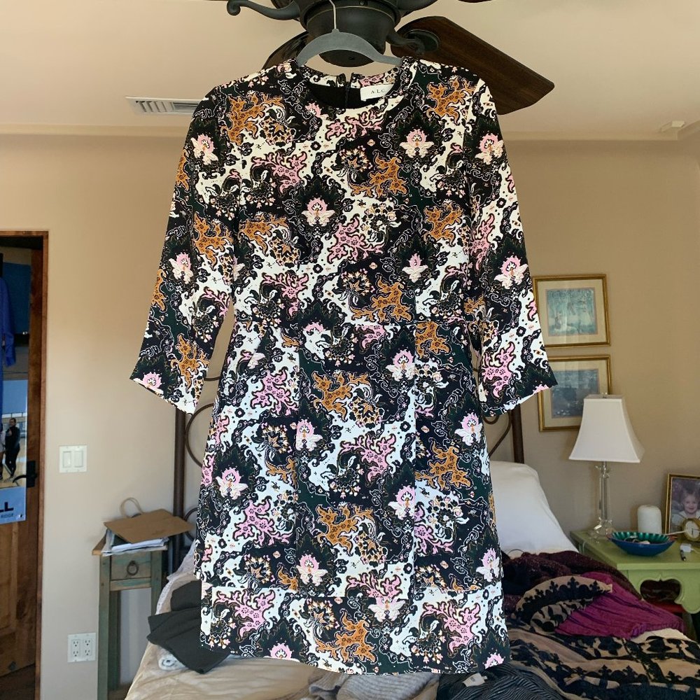 A.L.C. Long-Sleeve patterned dress